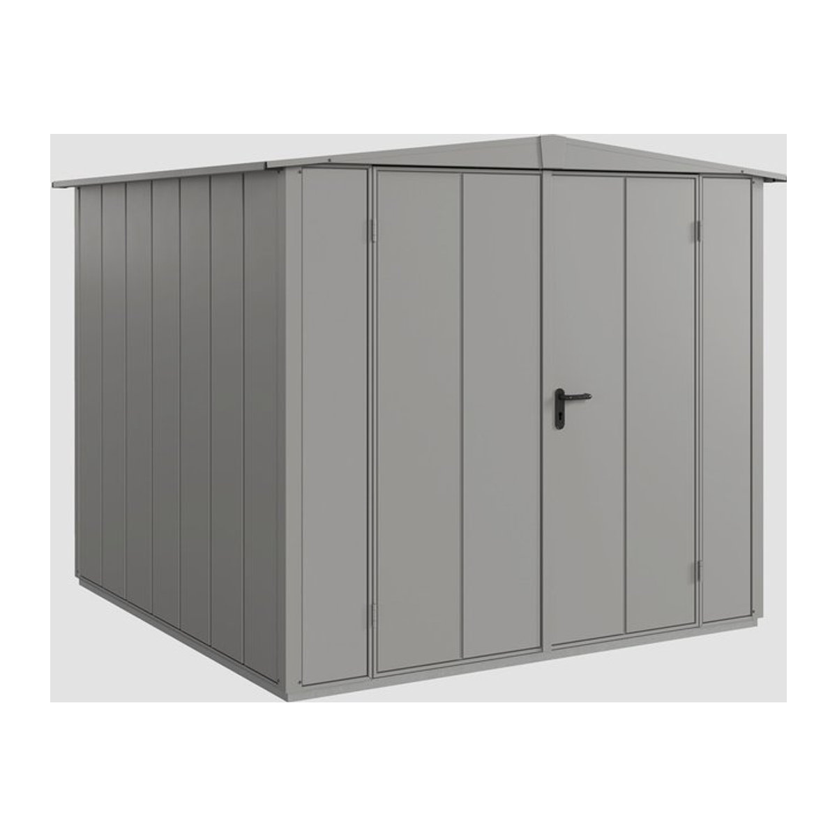 Hörmann Ecostar Gerätehaus Elegant-S aus Metall in Grau mit Satteldach, B/T/H: 238 x 238 x 216 cm - Bild 2