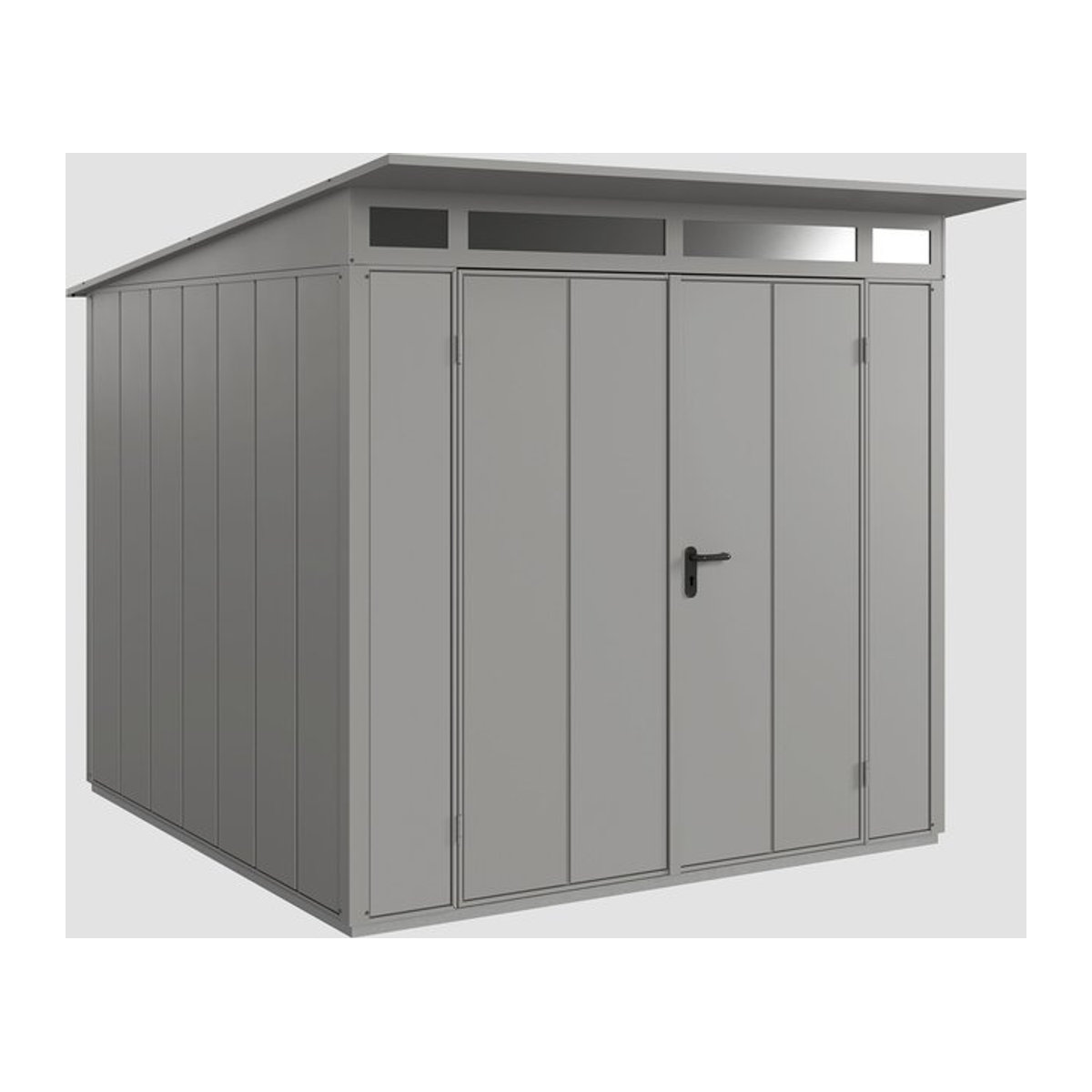 Hörmann Ecostar Metall-Gerätehaus Elegant mit Pultdach in Grau, B/H/T: 248 x 232,3 x 297 cm - Bild 4