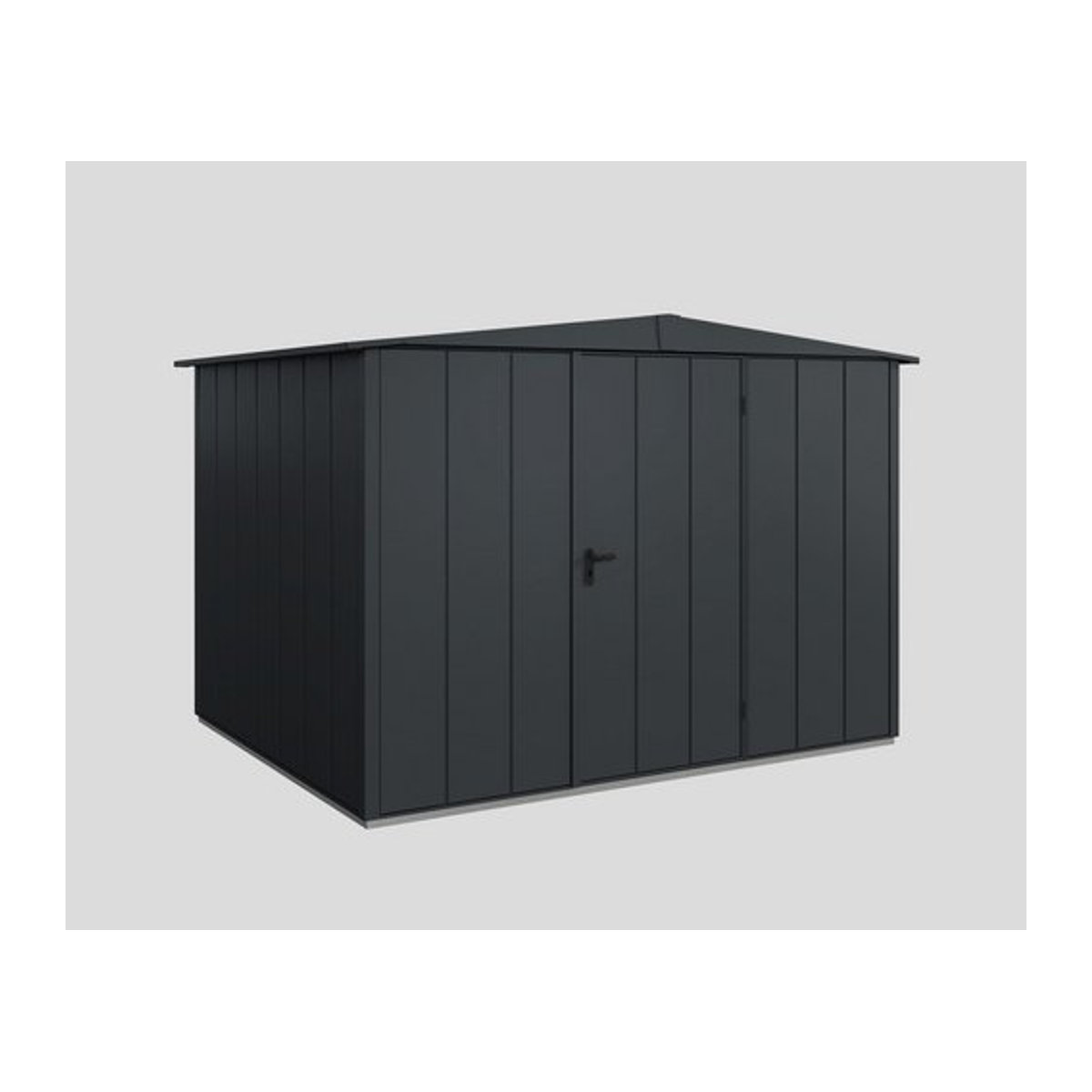 Hörmann Ecostar Metall-Gerätehaus Elegant mit Satteldach in Anthrazit, B/H/T: 324 x 219,4 x 316 cm - Bild 1