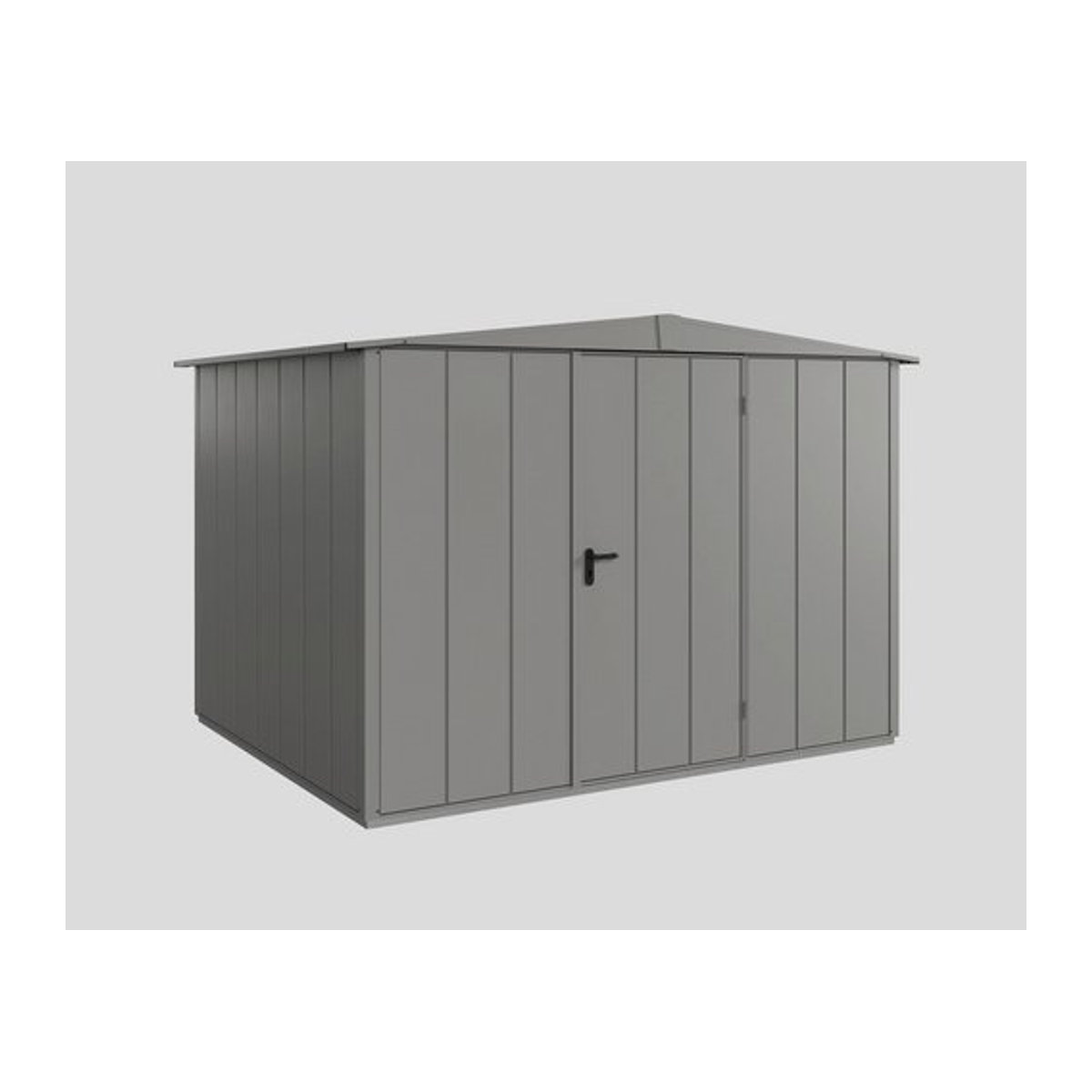 Hörmann Ecostar Metall-Gerätehaus Elegant mit Satteldach in Grau, B/H/T: 324 x 219,4 x 247,7 cm - Bild 1