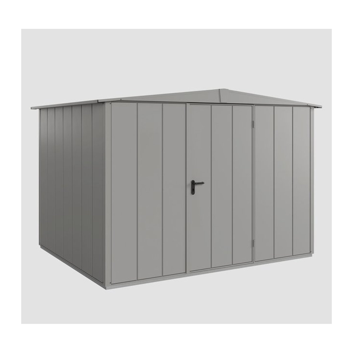 Hörmann Ecostar Metall-Gerätehaus Elegant mit Satteldach in Grau, B/H/T: 324 x 219,4 x 247,7 cm - Bild 3
