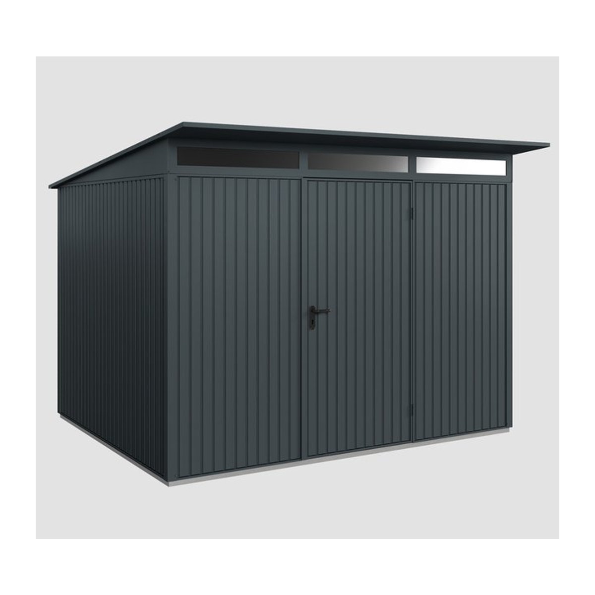 Hörmann Ecostar Metall-Gerätehaus Trend mit Pultdach in Anthrazitgrau, B/H/T: 312,7 x 232,3 x 283,4 cm - Bild 4