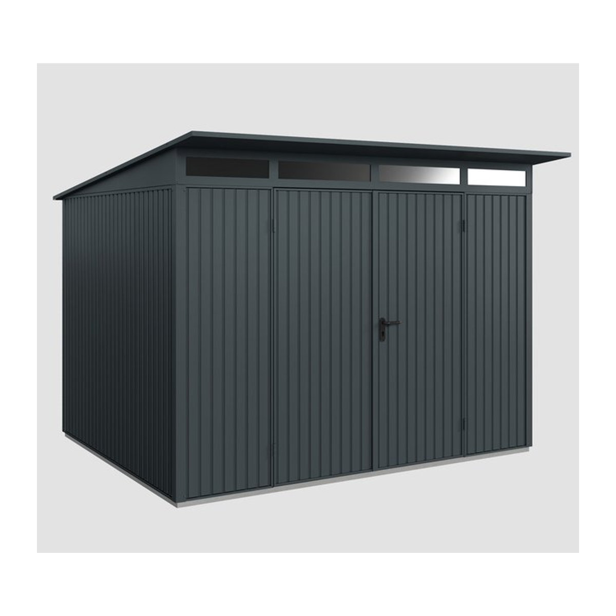 Hörmann Ecostar Metall-Gerätehaus Trend mit Pultdach in Anthrazitgrau, B/H/T: 312,7 x 232,3 x 283,4 cm - Bild 4