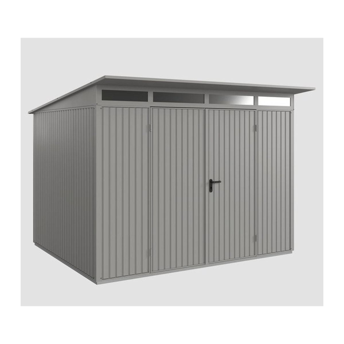 Hörmann Ecostar Metall-Gerätehaus Trend mit Pultdach in Grau, B/H/T: 313 x 232,3 x 342 cm - Bild 4