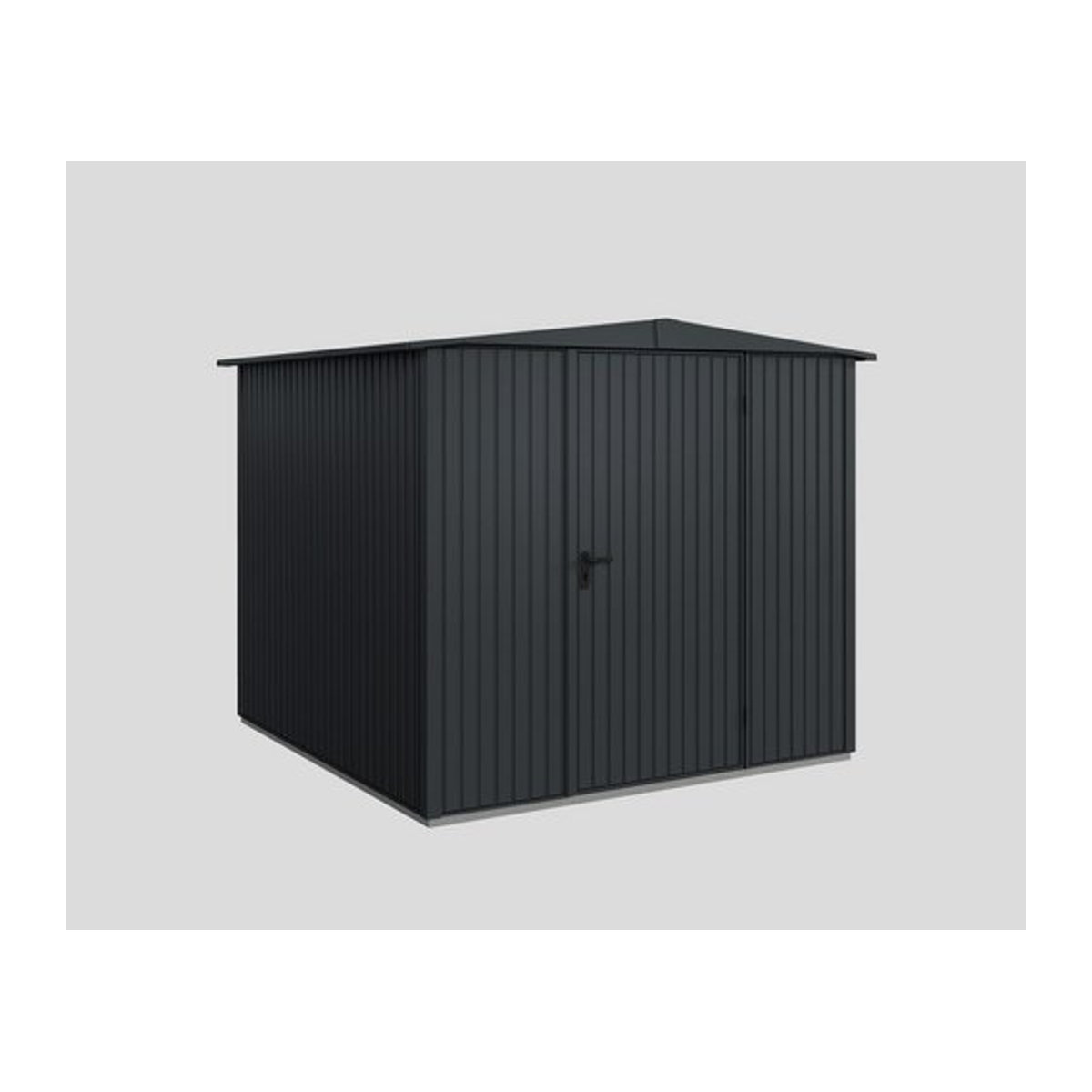 Hörmann Ecostar Metall-Gerätehaus Trend mit Satteldach in Anthrazitgrau, B/H/T: 258,8 x 216 x 248 cm - Bild 1