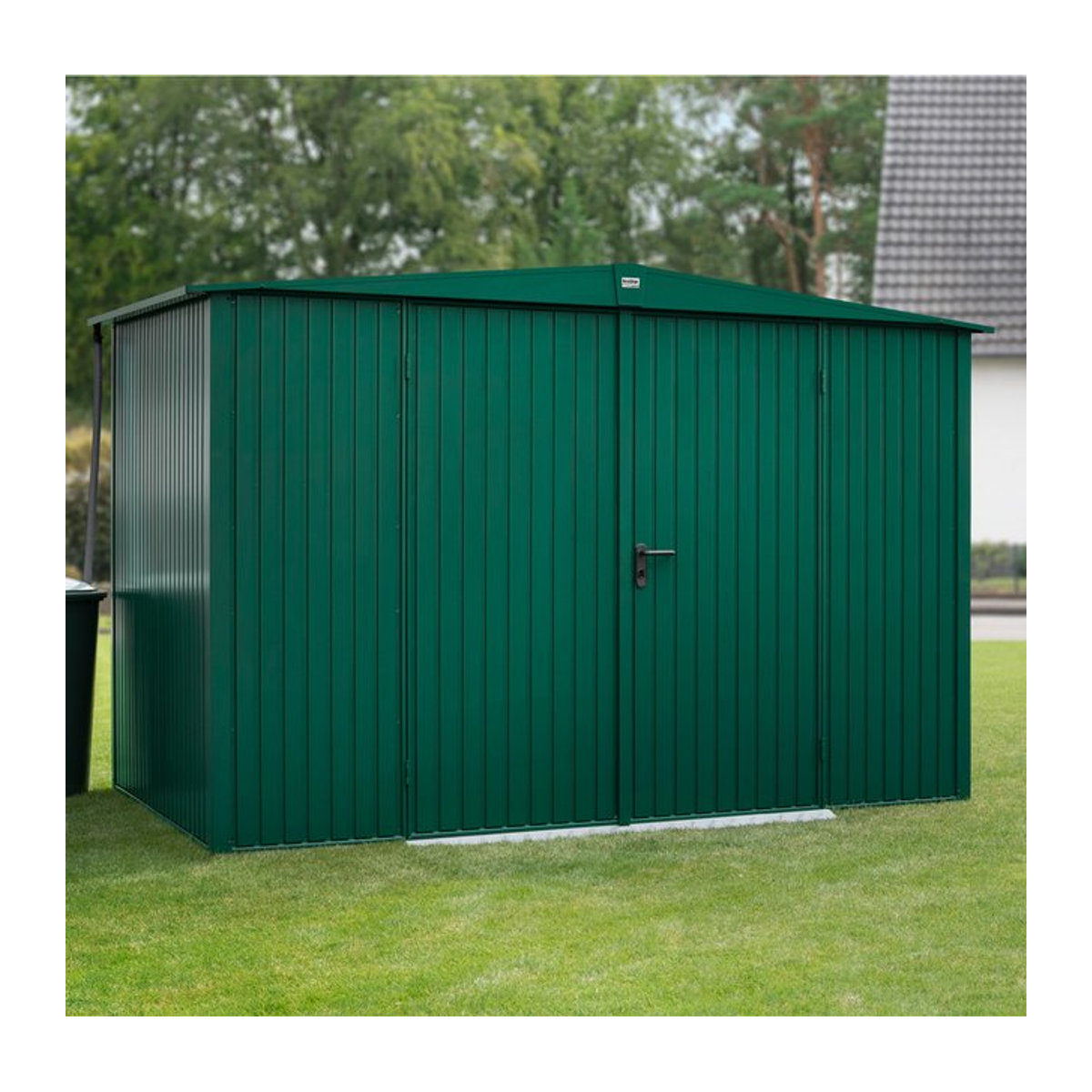 Hörmann Ecostar Metall-Gerätehaus Trend mit Satteldach in Grün, B/H/T: 324 x 219,4 x 247,7 cm - Bild 4
