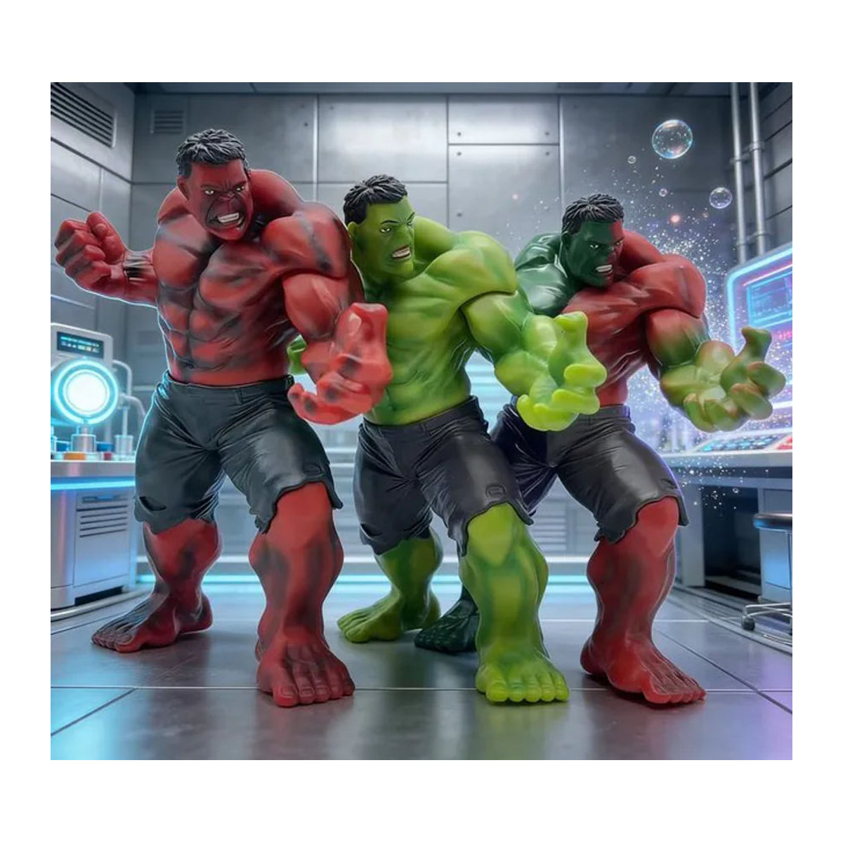Hot Toys Hulk Roter Riese Actionfigur aus Kunststoff, Höhe: 20 cm, Farbe: Rot/Mehrfarbig - Bild 1