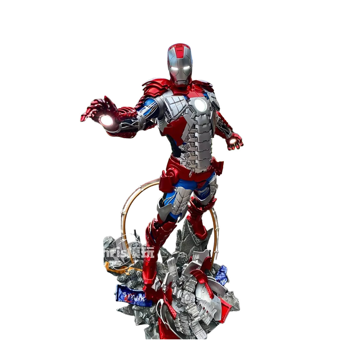 Hot Toys Iron Man MK5 SDZ Marvel The Avengers Anime Figur mit Leuchteffekt als extra große Statue für dein Desktop-Ornament - Bild 5