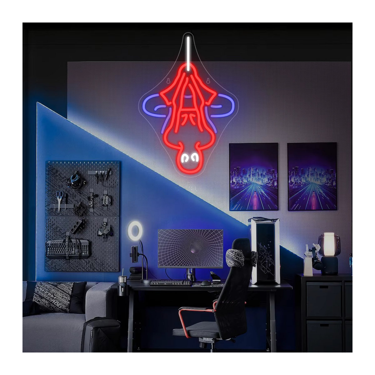 Hot Toys Spider-Man Neon LED Wandleuchte, dimmbare Marvel Superhelden Raumdekoration in Bunt - Bild 2