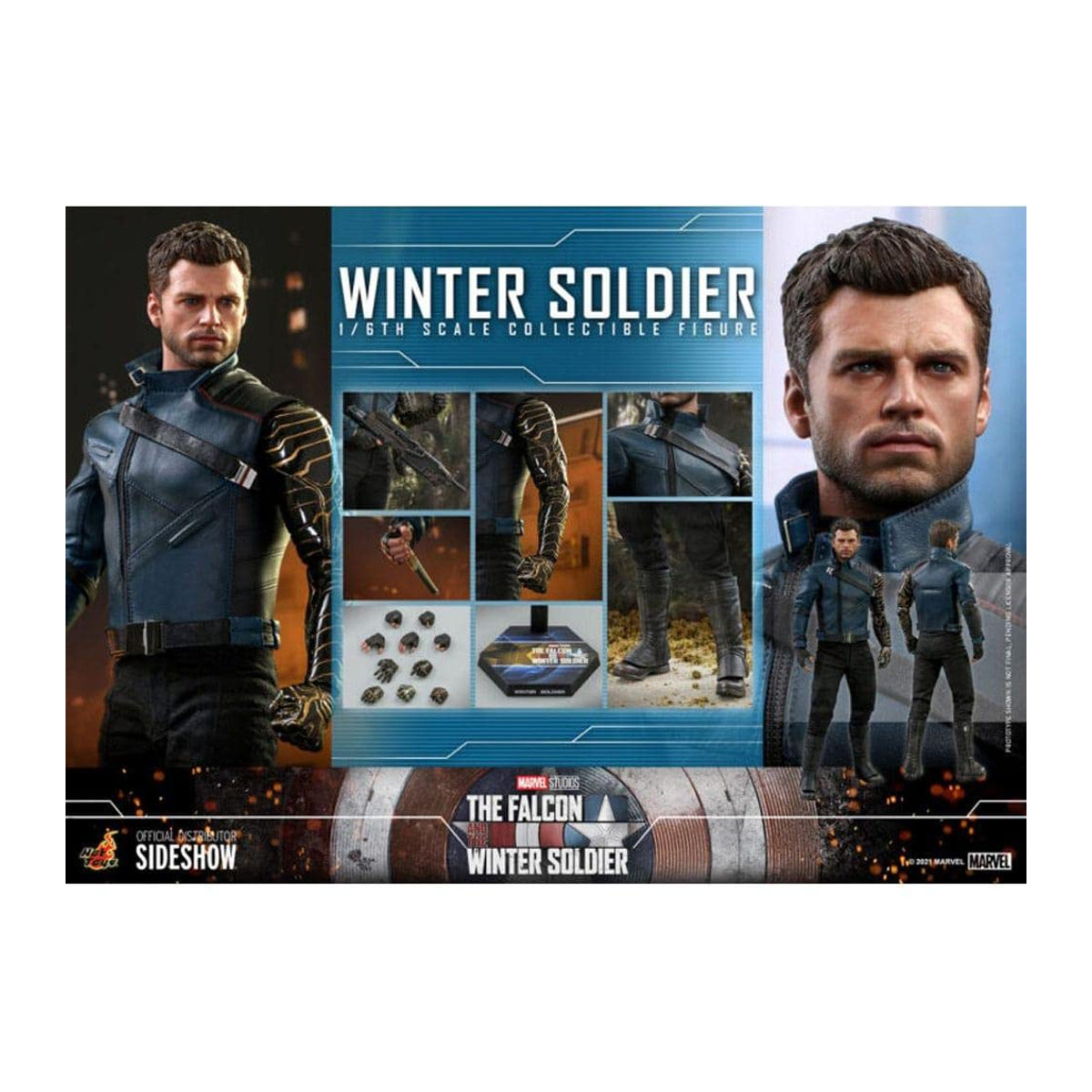 Hot Toys Superheldenfigur Falcon & Winter Soldier im 1/6 Maßstab in Schwarz - Bild 4