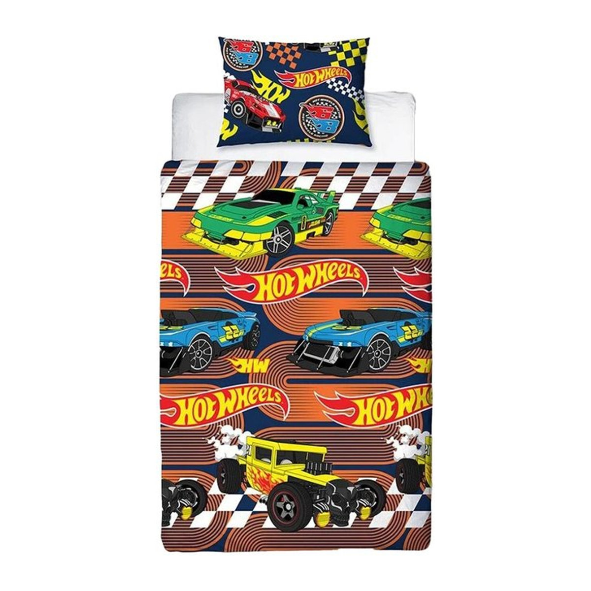 Hot Wheels Racer Einzelbettbezug-Set Single schwarz - Bild 1