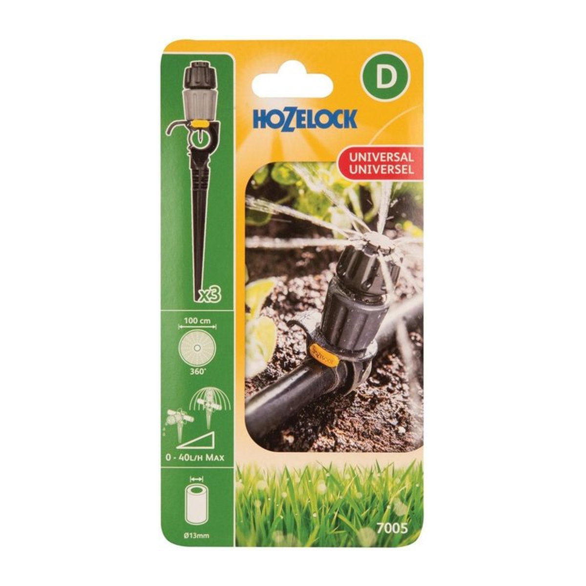 Hozelock Universal-Tropfer 3er Pack in Tropischer Regenwald-Farbe mit 13mm Anschluss - Bild 1