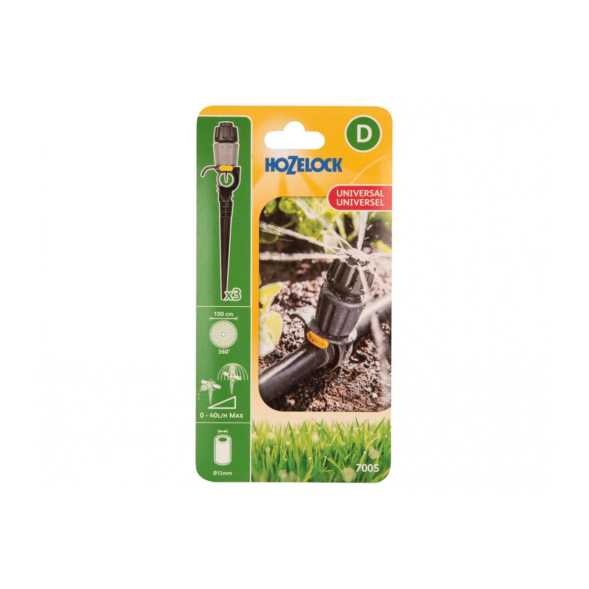 Hozelock Universal-Tropfer 3er Pack in Tropischer Regenwald-Farbe mit 13mm Anschluss - Bild 3