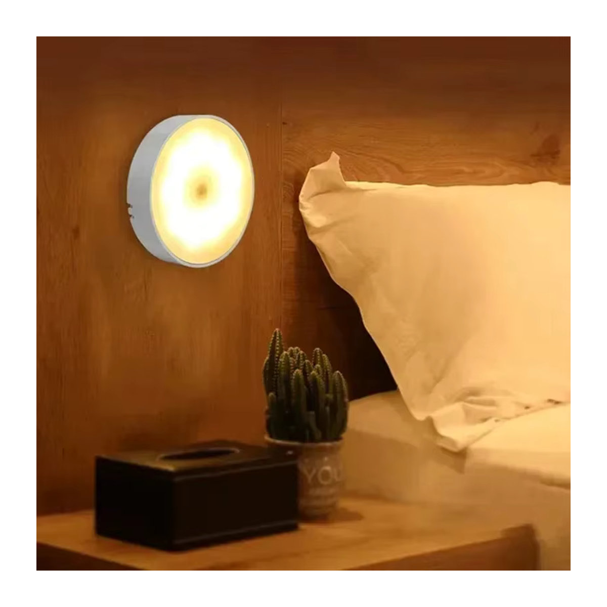 HPH 6er Set LED Nachtlicht mit Bewegungssensor, USB aufladbare Schrankbeleuchtung in Weiß, minimalistische Möbelbeleuchtung für Küche, Schrank und Treppe - Bild 6