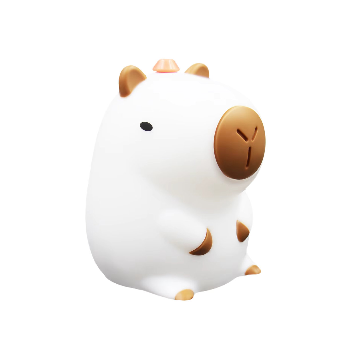 HPH Capybara-Nachtlampe aus Silikon in Beige, dimmbare LED-Kinderzimmerlampe mit Touch-Funktion und Akku - Bild 3