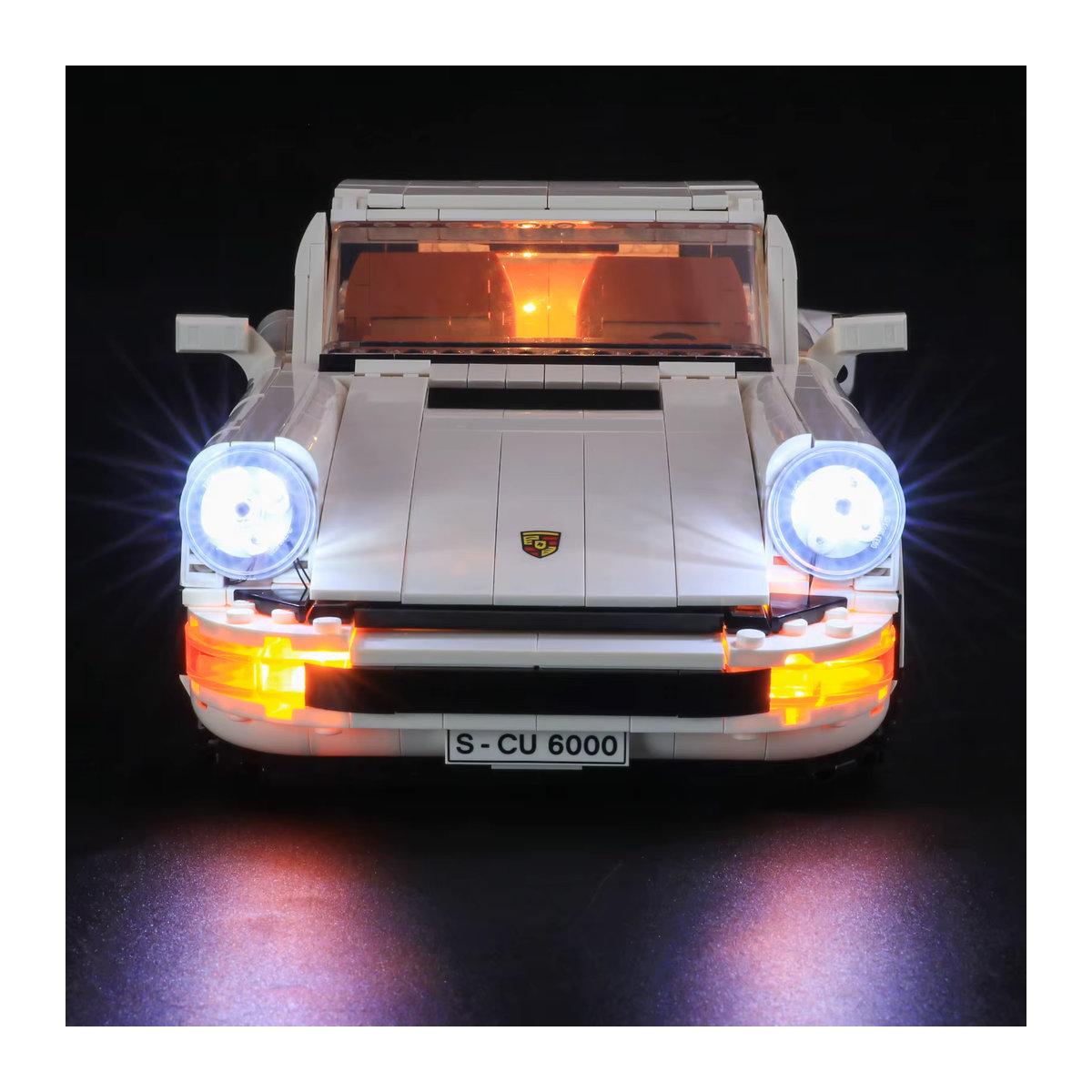 Hprosper LED-Licht für 10295 Creator Expert Porsche 911 Auto-Dekorationslampe mit Batteriekasten in Weiß - Bild 3
