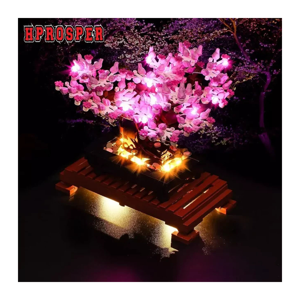 Hprosper LED-Licht für Creator Expert Bonsai-Baum 10281, dekorative Lampe in Grün mit Batteriekasten - Bild 1