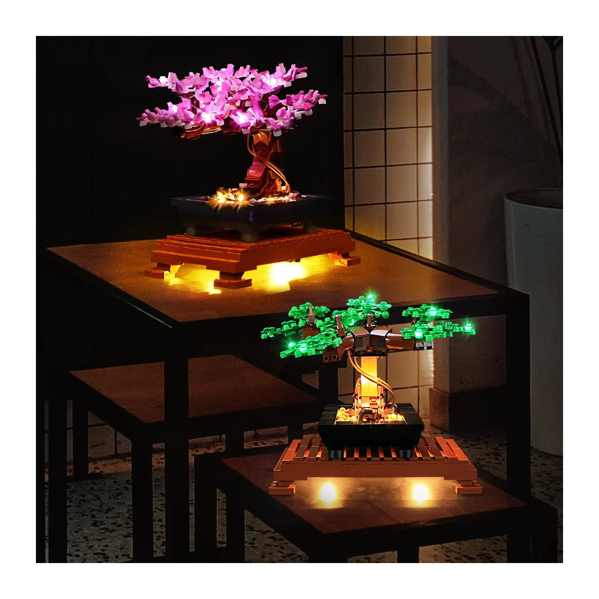 Hprosper LED-Licht für Creator Expert Bonsai-Baum 10281, dekorative Lampe in Grün mit Batteriekasten - Bild 2