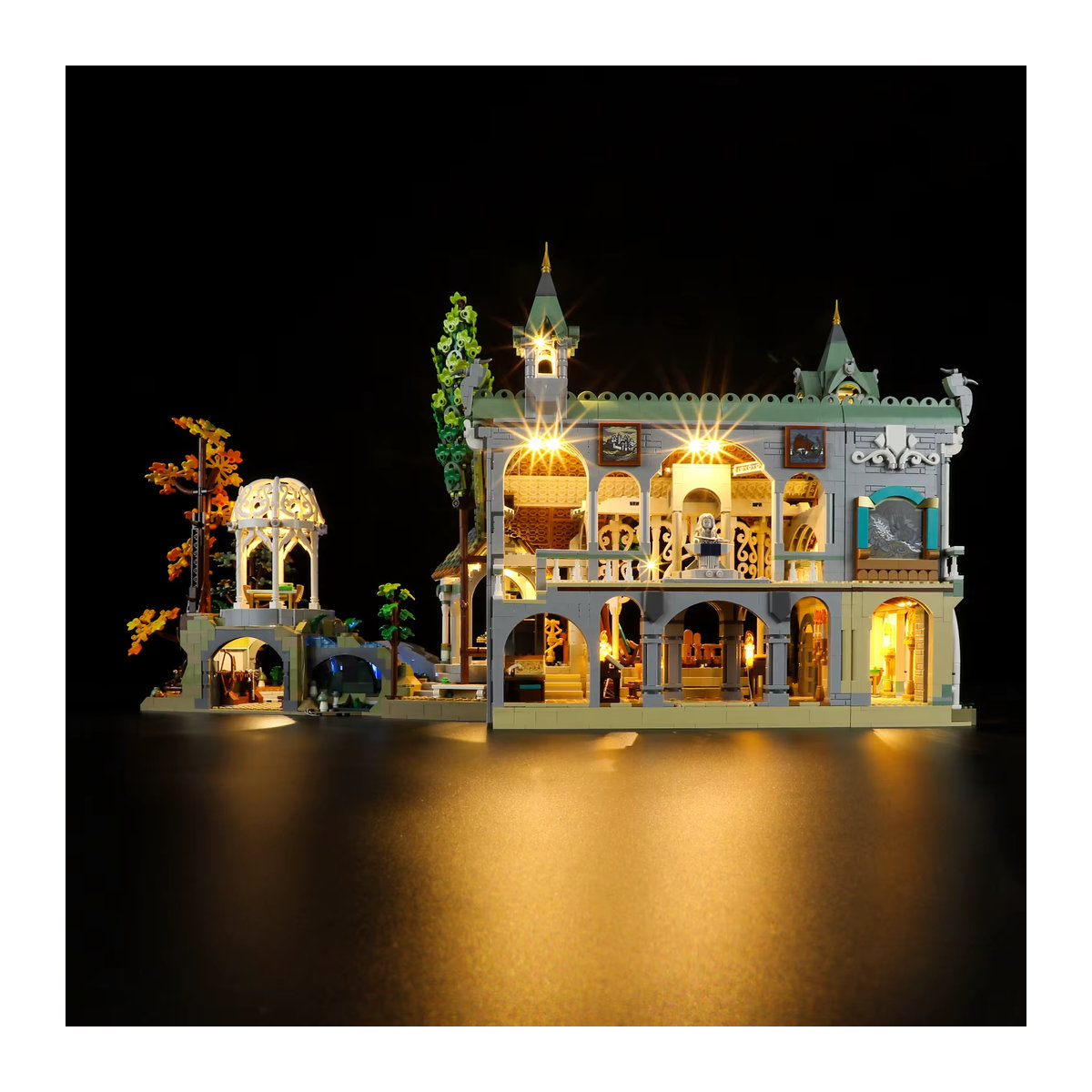 HPROSPER LED-Licht für LEGO Icons 10316 Der Herr der Ringe Rivendell, dekorative Lampe in Weiß mit Batteriekasten - Bild 3