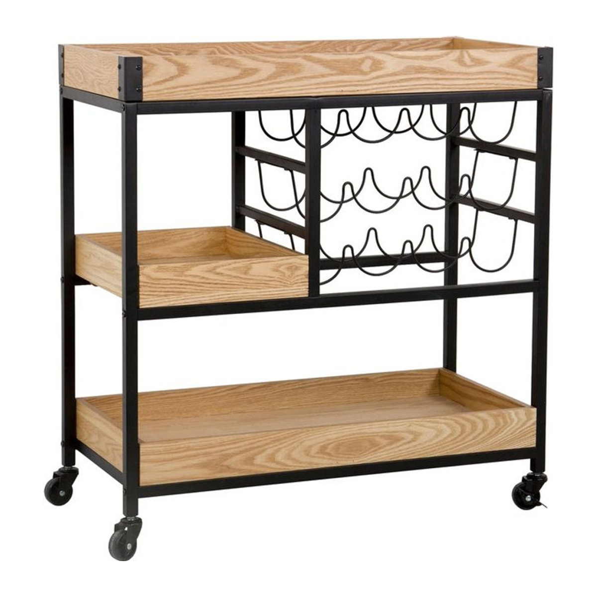 HTI-Line Servierwagen Thea Industrial aus Holz in Eiche Natur - Bild 1