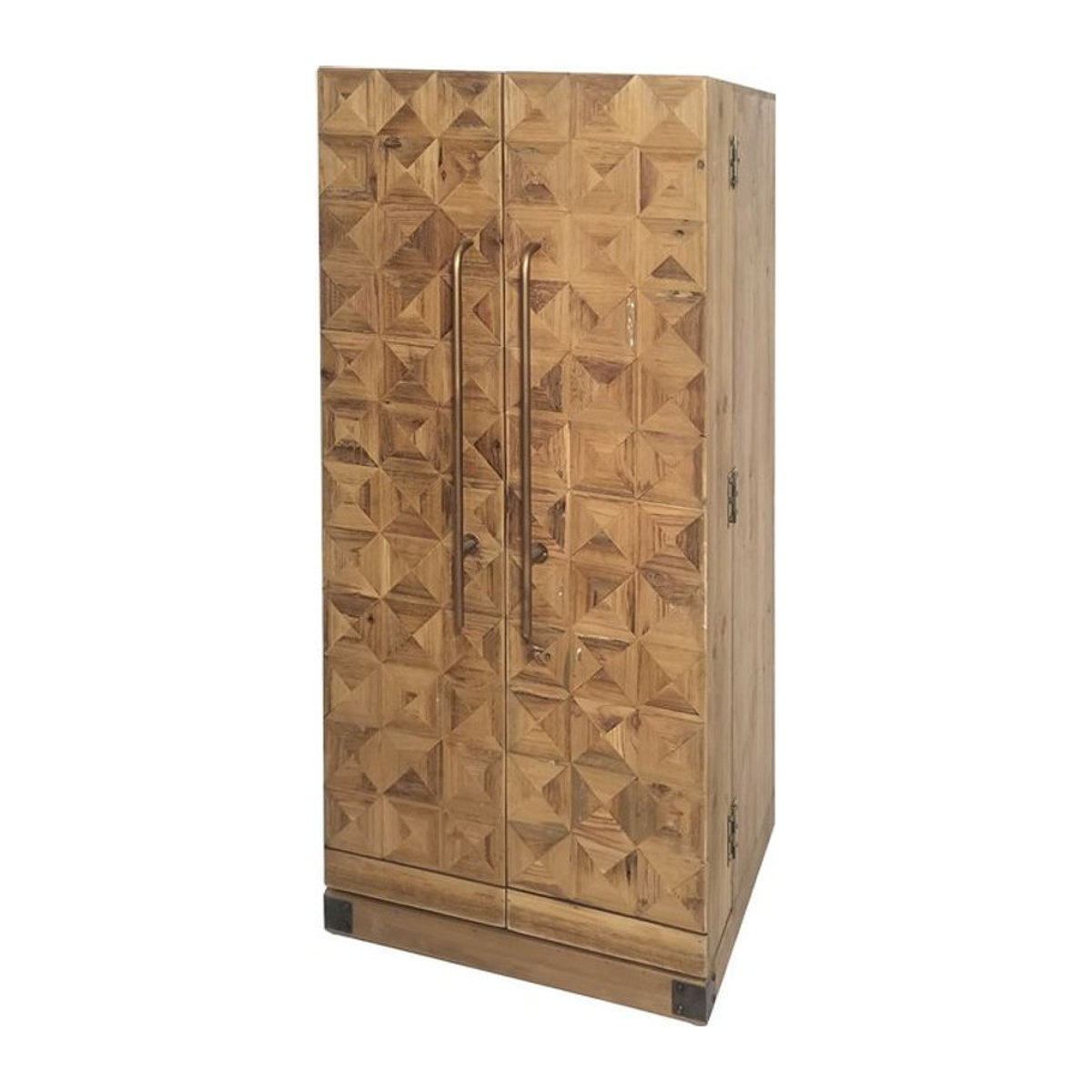 HTI-Living Barschrank Imelda Retro in Natur aus Holz mit Drehtüren, Breite: 107 cm - Bild 1