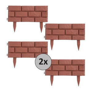 HTI-Living Beeteinfassung Nessa Steinmauer in Terracotta