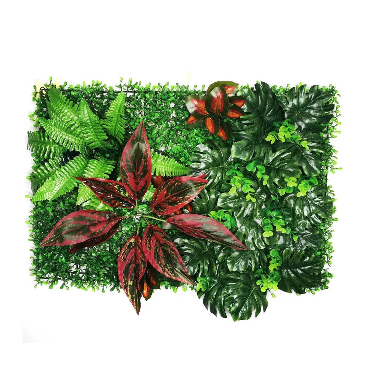 HUA TIAN Künstliches Grünes Pflanzen Wand Panel für Wanddekoration und Hochzeit, B: 60 cm, H: 40 cm - Bild 2