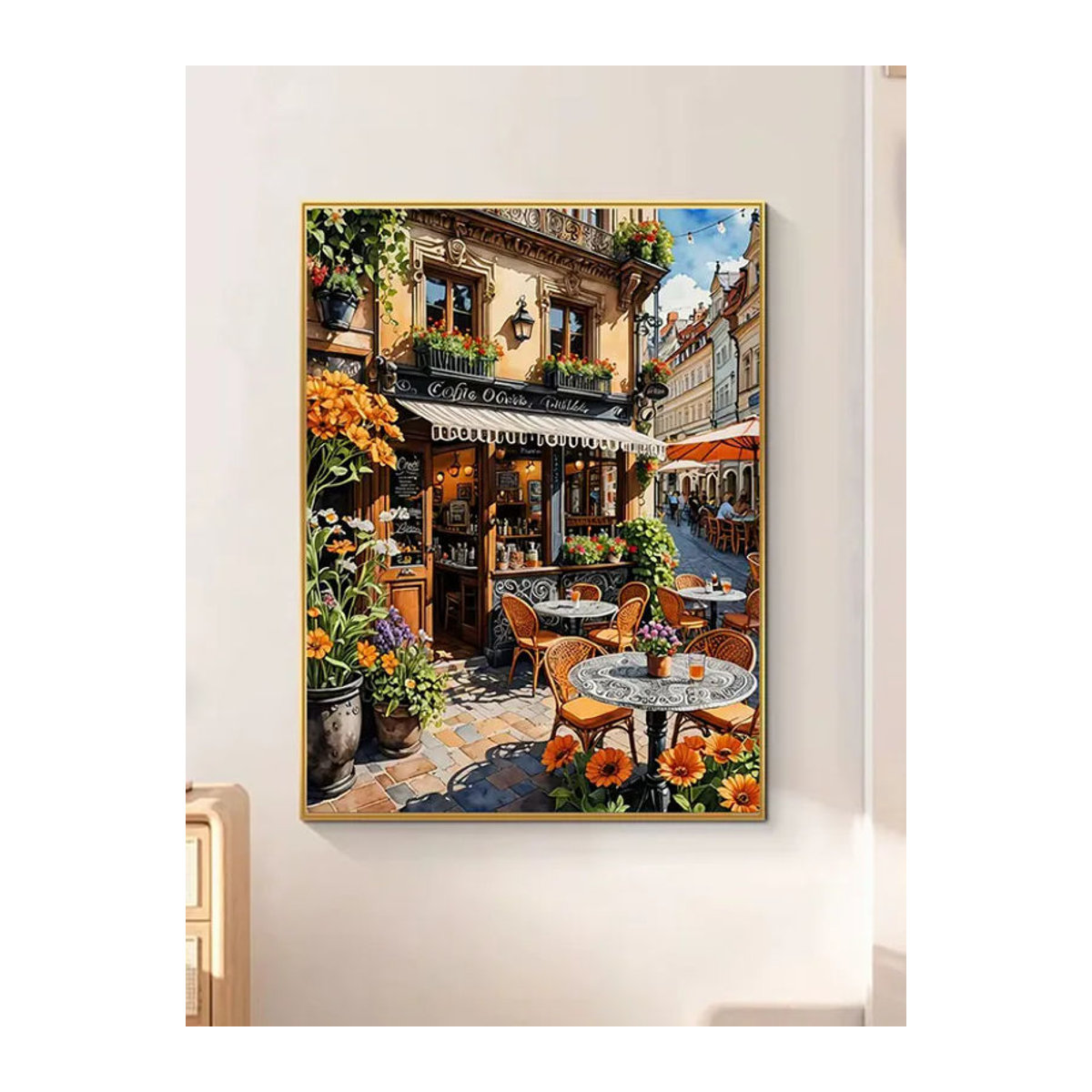 Huacan 5D Diamant-Mosaik-Set DIY-Stickerei in Mehrfarbig mit runden und quadratischen Elementen zur Wanddekoration - Bild 4