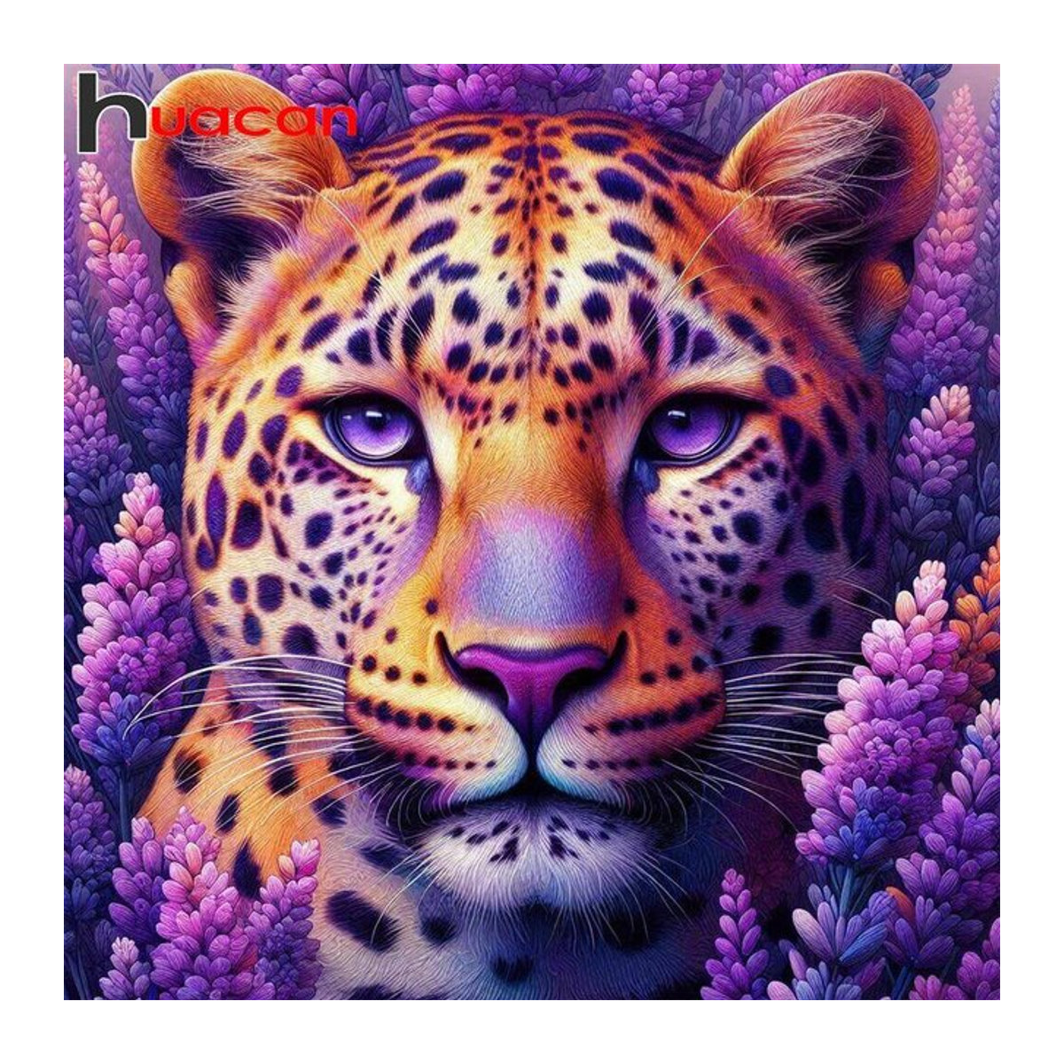 Huacan Diamant-Mosaik Set mit Leoparden-Tier-Motiv in Mehrfarbig für Wandkunst - Bild 1
