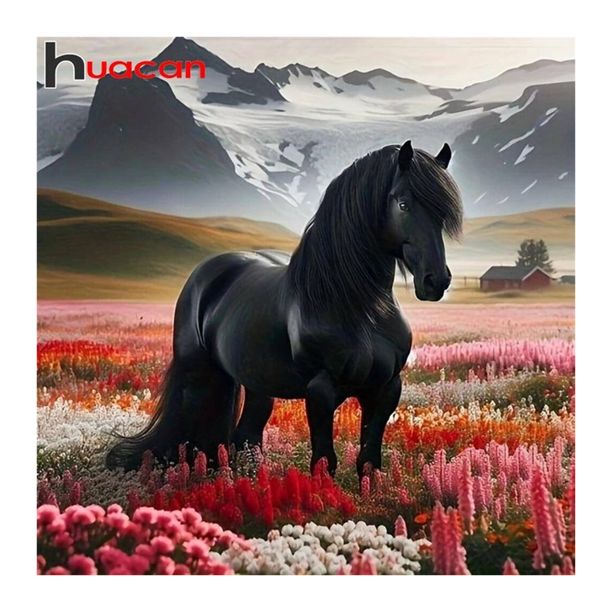 Huacan Diamant-Mosaik Set Pferd Tierlandschaft in Mehrfarbig - Bild 1