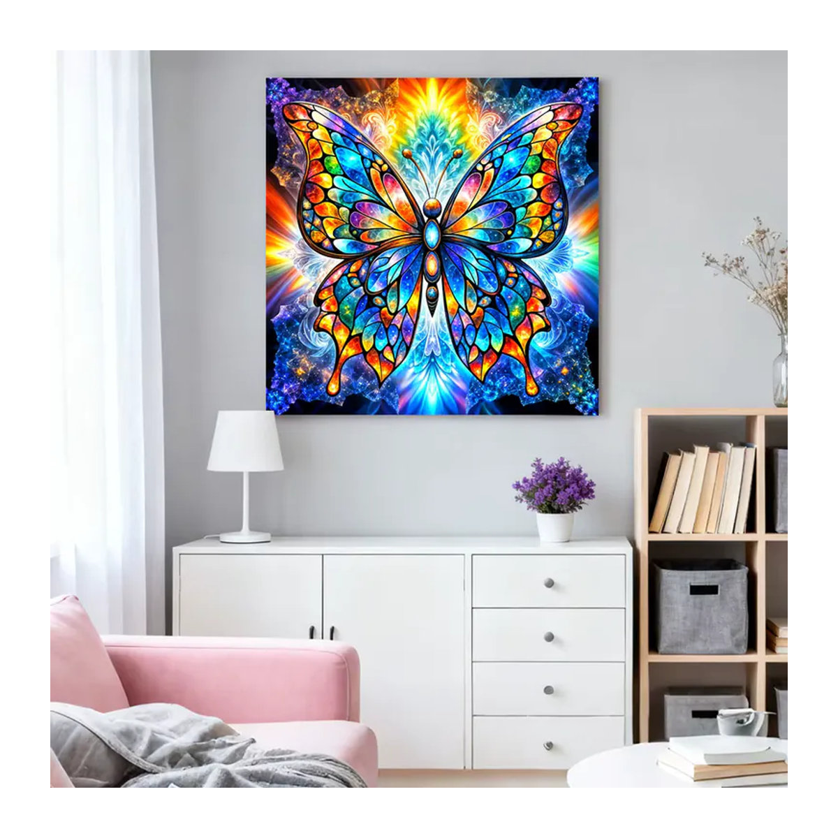 HUACAN Diamantmalerei Schmetterling als Mosaik-Wanddekoration in Quadratisch und Mehrfarbig - Bild 3