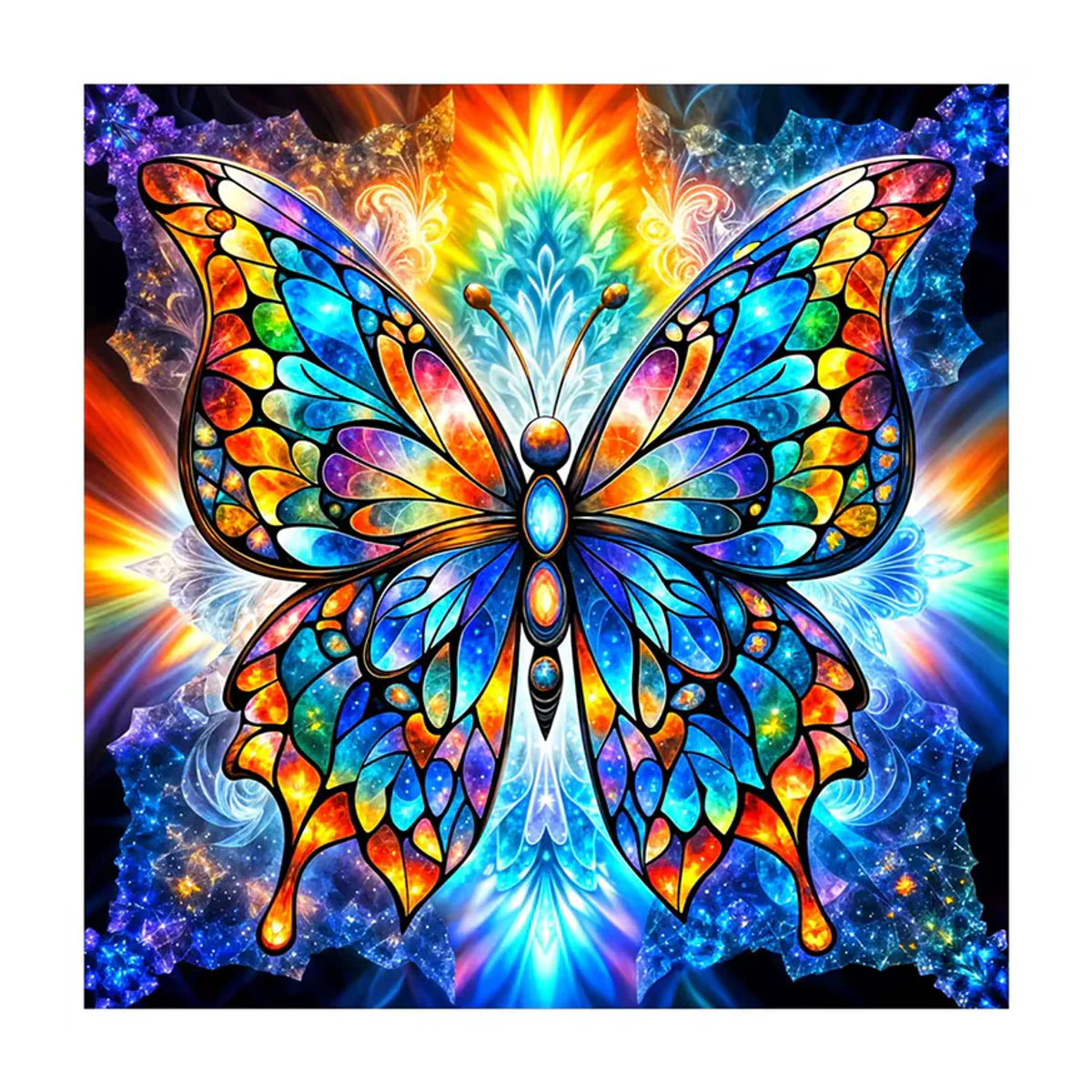 HUACAN Diamantmalerei Schmetterling als Mosaik-Wanddekoration in Quadratisch und Mehrfarbig - Bild 5