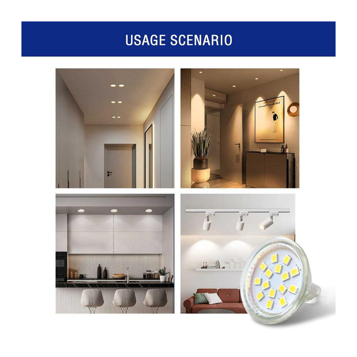 HuaJin Lighting 10 Stück MR11 LED-Lampen GU4 AC 12V 3W Warmweiß Mini-Strahler aus Glas mit 120 Grad Abstrahlwinkel ohne Flimmern - Bild 4