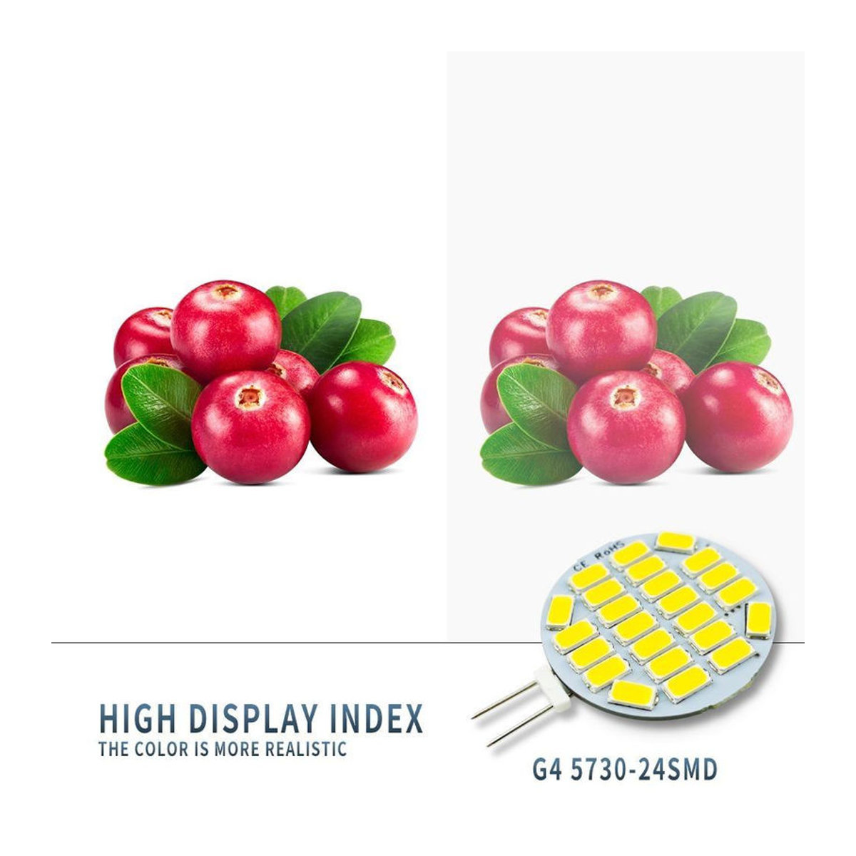 HuaJin Lighting 10er-Pack G4 LED-Strahlerlampe 3W AC/DC 12V 24V Flimmerfrei 5730 SMD für Dunstabzugshaubenbeleuchtung - Bild 2