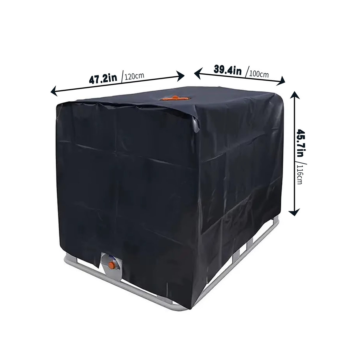Huapate IBC-Tankabdeckung Sonnenschutz und wasserdichte Schutzhülle für 1000L Wassertanks - Bild 6