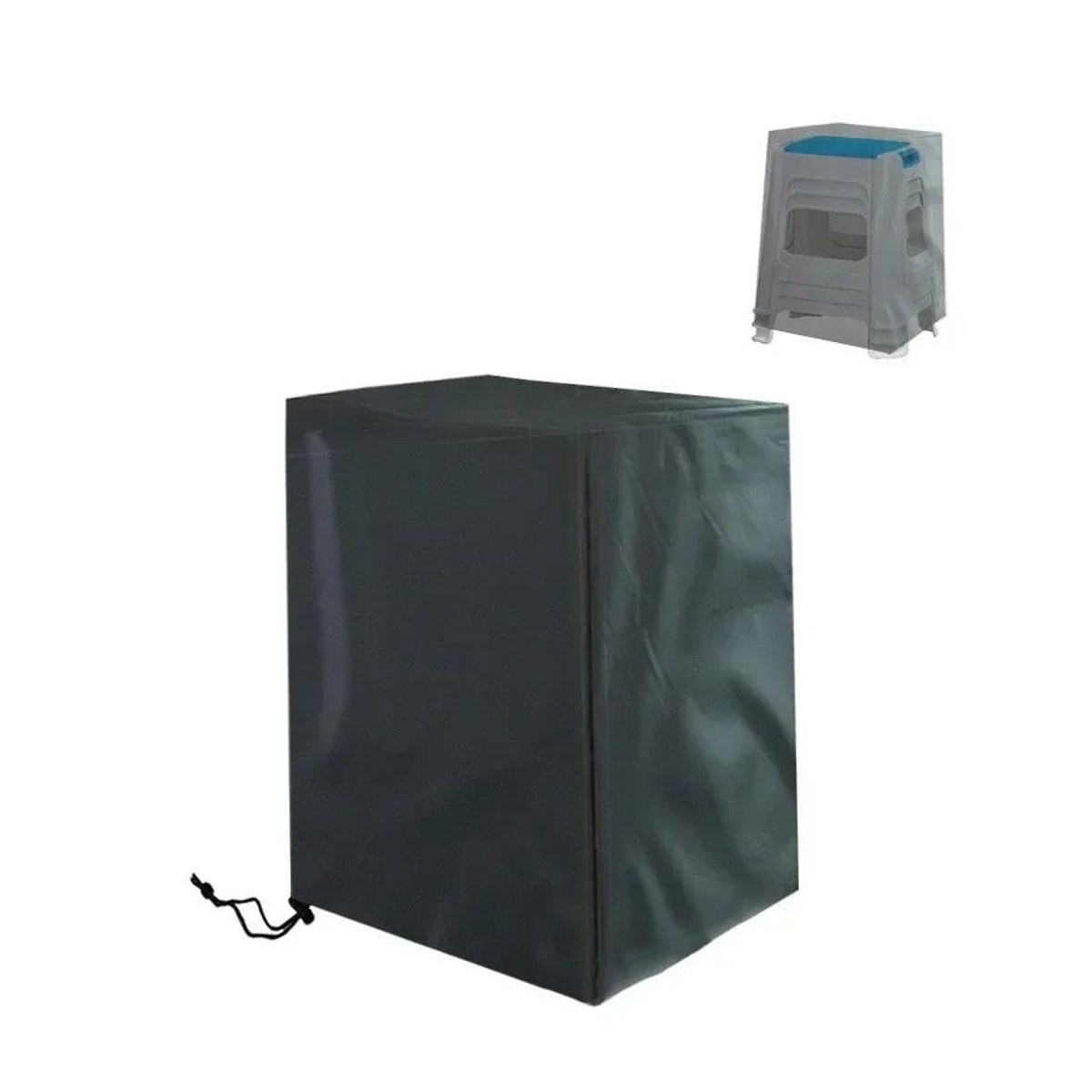 Huapate Staubschutzhülle für Stapelstühle Outdoor, Wasserdicht und Staubdicht, Schwarz, H x B x T: 120 x 64 x 64 cm - Bild 2