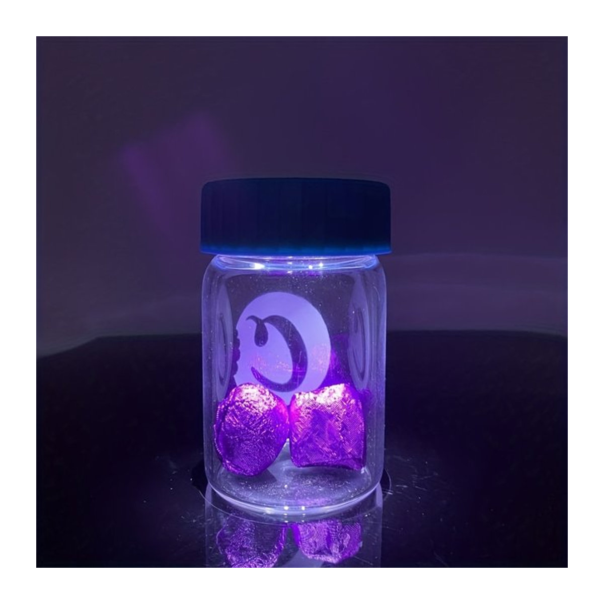 Huge Mai Rauchaufbewahrungsflasche aus Glas mit LED-Licht, luftdichter Mehrzweckbehälter, transparent und grün, rund - Bild 1