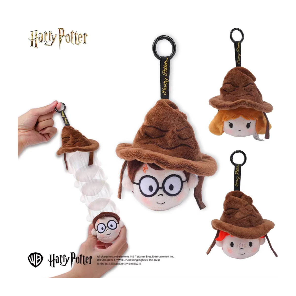 HUGKIS Harry Potter Plüschtier Sortiermütze als Rucksack und hängende Dekoration in Braun - Bild 2