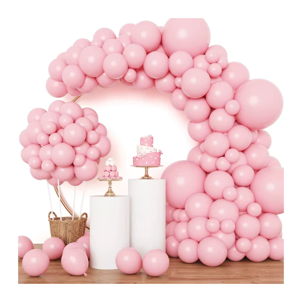 Huiran Metallic-Luftballon Set mit 87 Stück in Mehrfarben für Girlandenbögen zur Dekoration von Hochzeit, Geburtstag und Babyparty - Bild 4