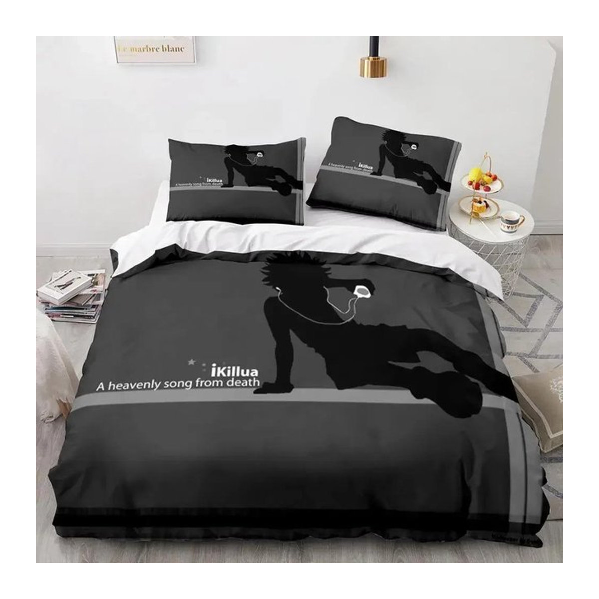 HUNTER×HUNTER Anime Bettwäsche-Set mit Reißverschluss für Kinder und Erwachsene, 2-teilig, Breite: 70 cm, Länge: 133 cm - Bild 1