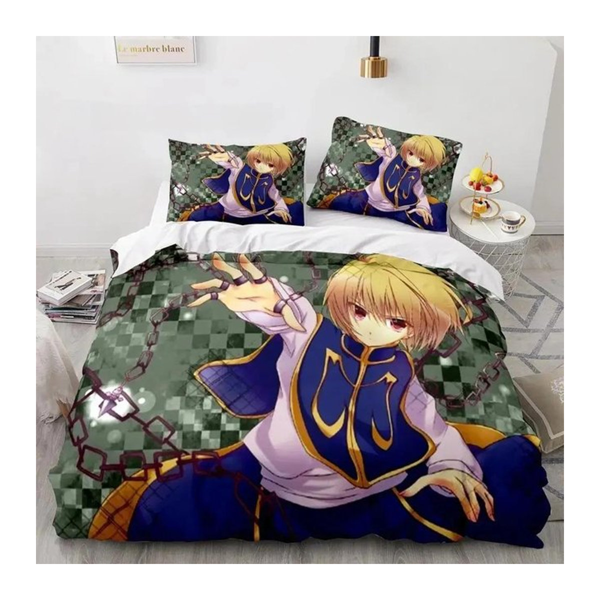 HUNTER×HUNTER Bettwäscheset für Einzelbetten, 3-teiliges Bettbezugset für Erwachsene und Kinder, B/H: 135 x 200 cm - Bild 1