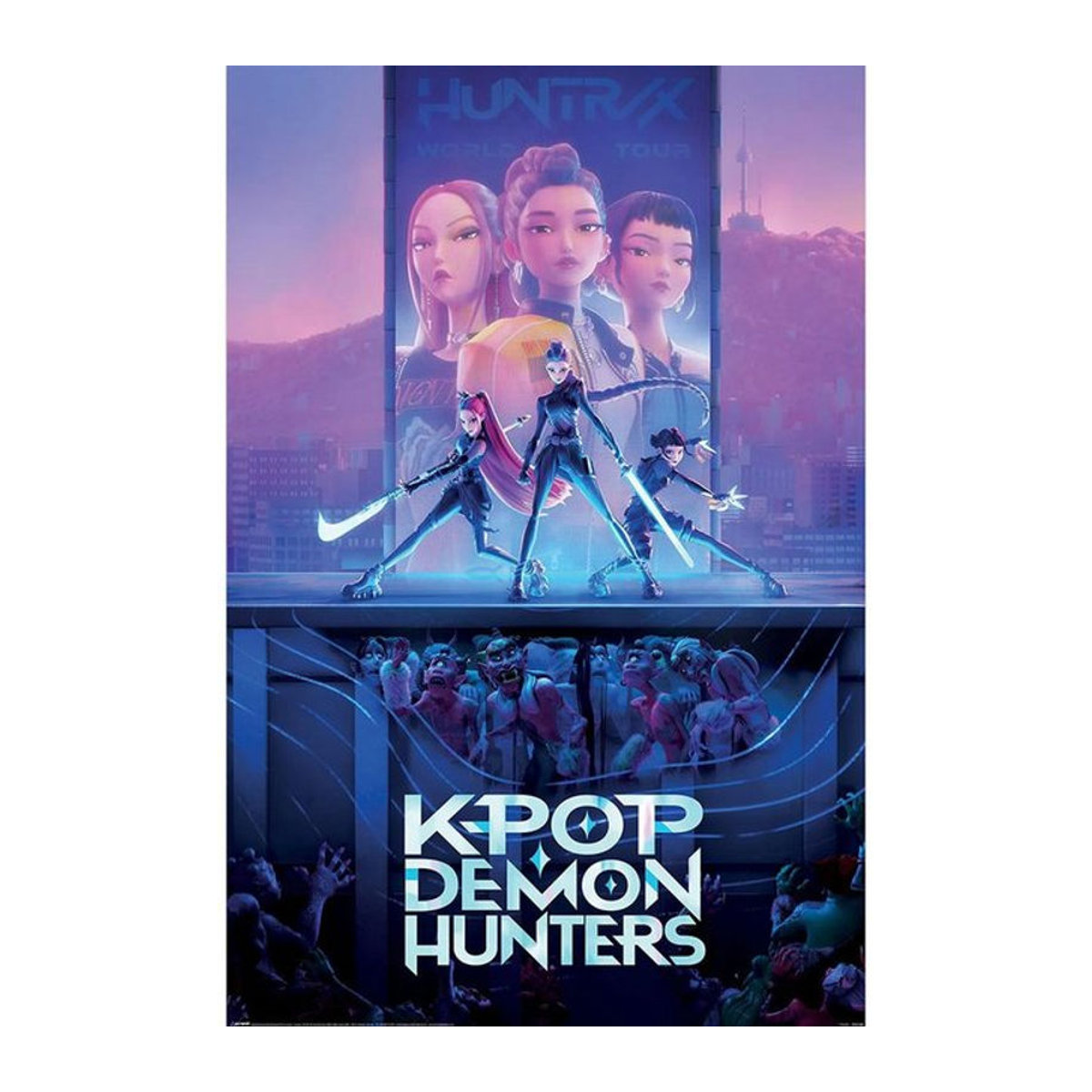 Huntr/X K-Pop Dämonenjäger Poster aus Papier, mehrfarbig, Breite: 91 cm - Bild 1