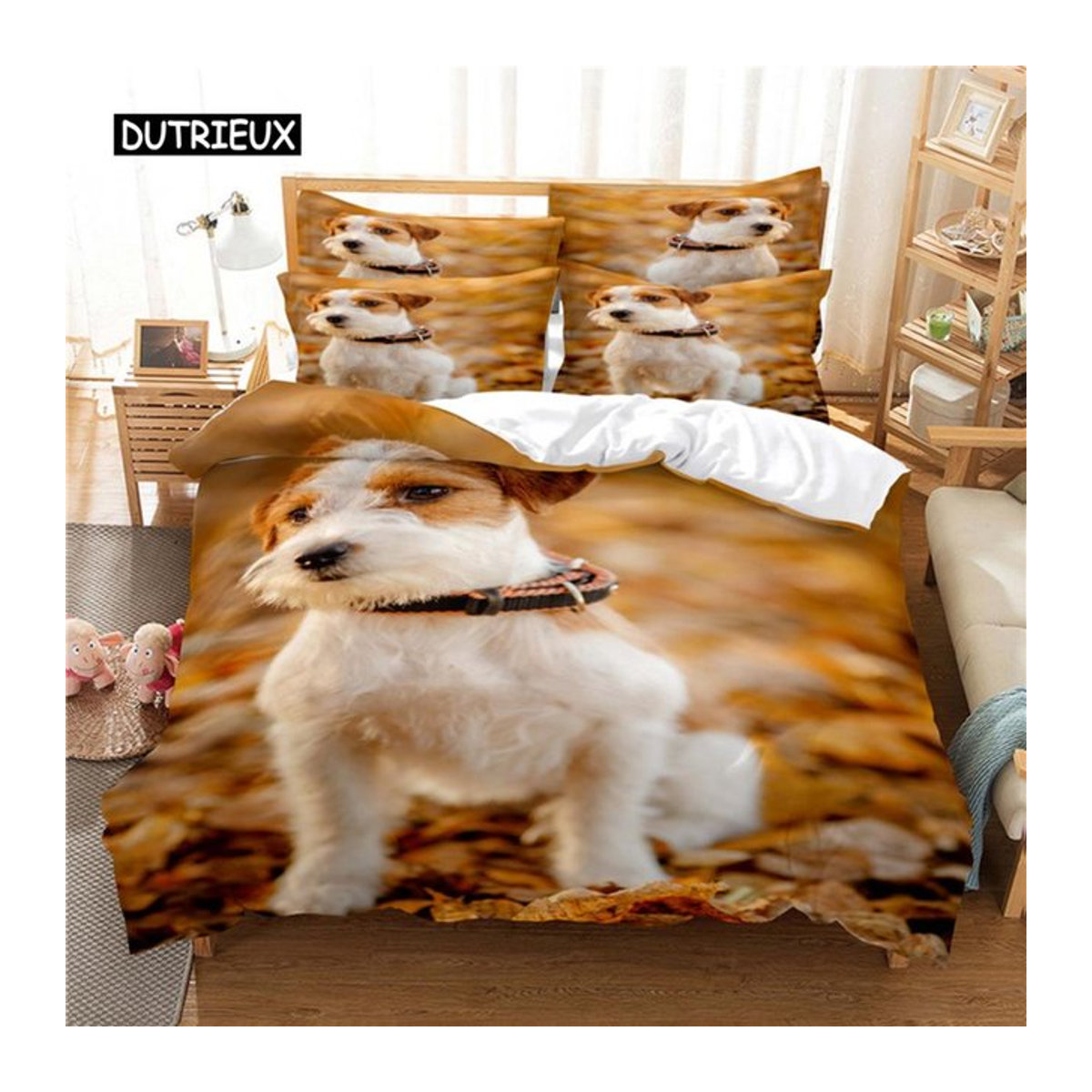 Husky Bettwäsche Set mit 3D Digitaldruck und Reißverschluss, B/H: 135 x 200 cm - Bild 1