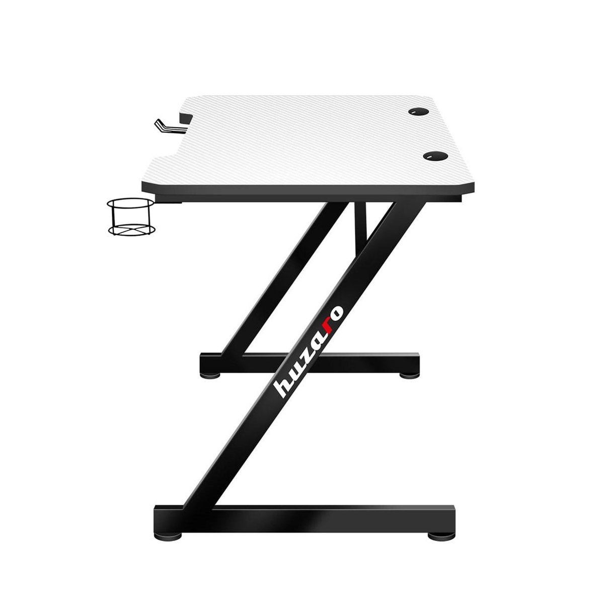 Huzaro Hero 2.5 Gaming-Schreibtisch in Weiß mit Carbon-Design und HDF-Platte - Bild 2