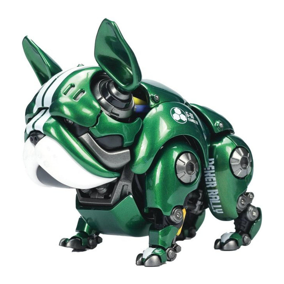 HWJ RAMBLER Mecha Bulldog Bewegliche Tierfigur aus PVC und ABS in Grün - Bild 1