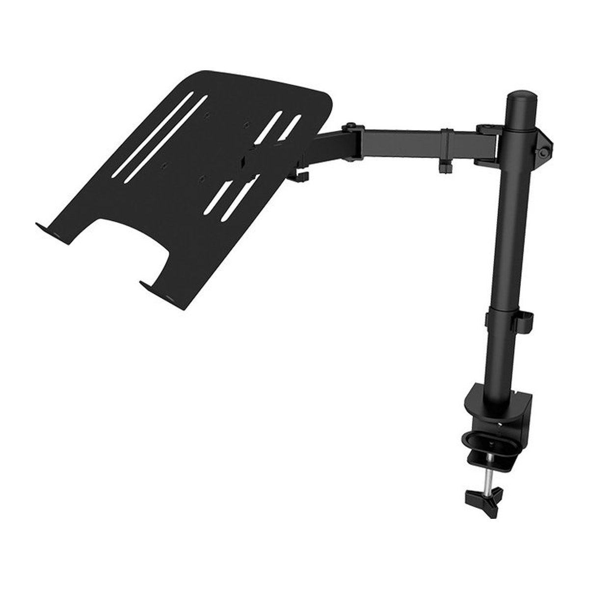 Hyvarwey 2 in 1 Monitor Schreibtisch in Schwarz mit Laptopfach für Notebooks bis 17 Zoll und Bildschirme bis 32 Zoll aus Metall - Bild 1