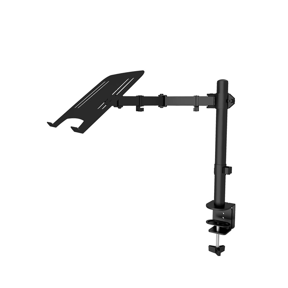 Hyvarwey 2 in 1 Monitor Schreibtisch in Schwarz mit Laptopfach für Notebooks bis 17 Zoll und Bildschirme bis 32 Zoll aus Metall - Bild 3