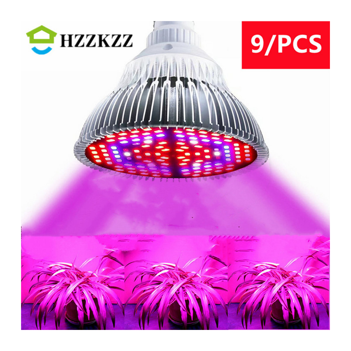 HZZKZZ LED Phyto Grow Light Vollspektrum UV-Pflanzenlampe für Gewächshaus und Hydroponik E27/E14 - Bild 1