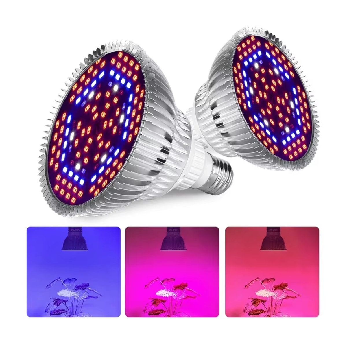 HZZKZZ LED Phyto Grow Light Vollspektrum UV-Pflanzenlampe für Gewächshaus und Hydroponik E27/E14 - Bild 2