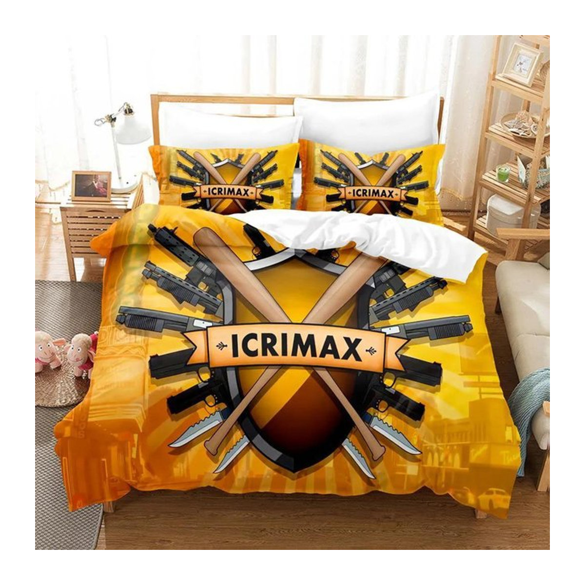 Icrimax Bettwäsche-Set mit 3D-Druck und Reißverschluss, Multicolor, B/H: 140 x 200 cm - Bild 1